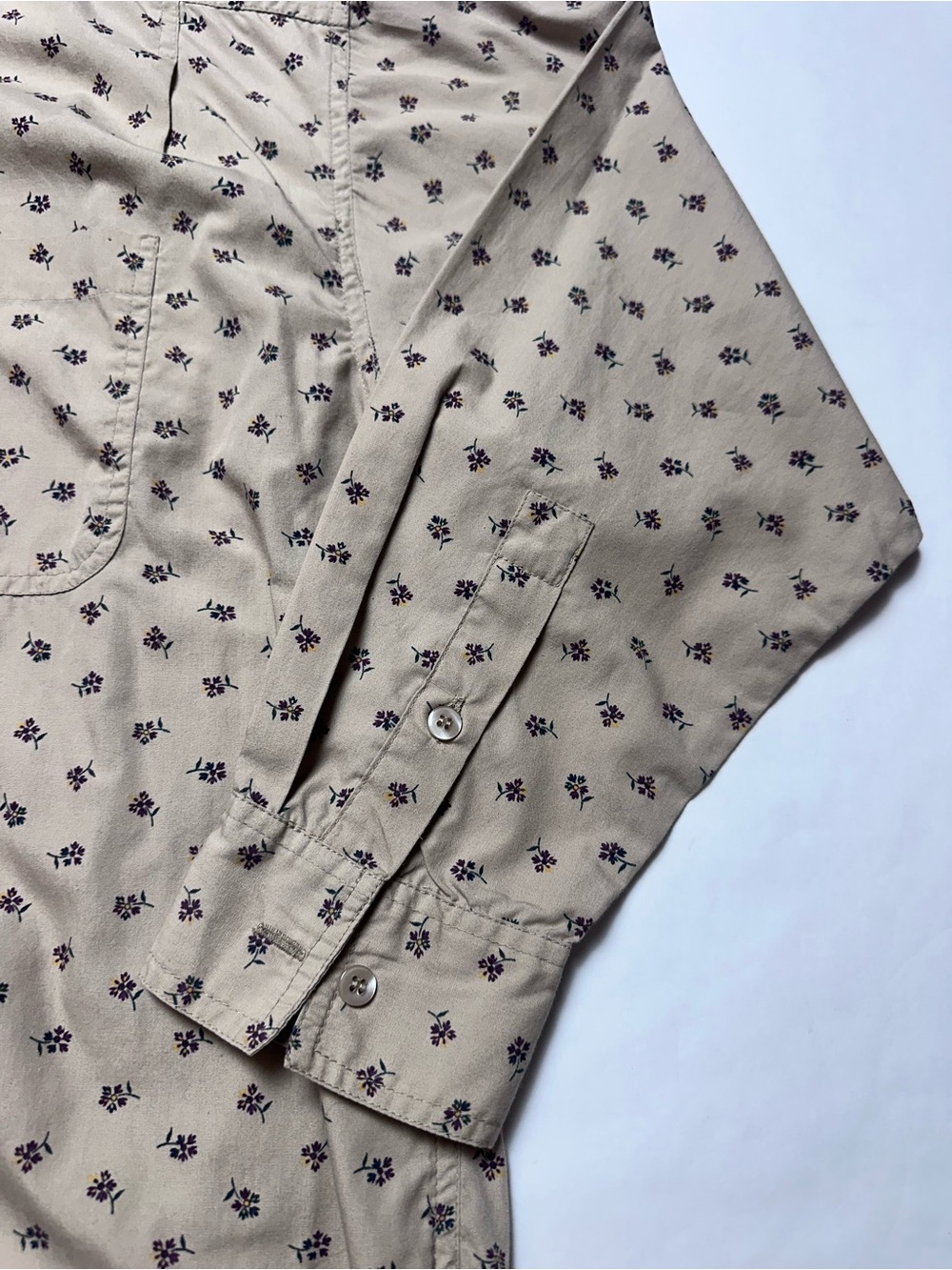 Vintage 90s Basic Editions XL Ditsy Floral Button Down Shirt Cottagecore - Picture 8 of 12